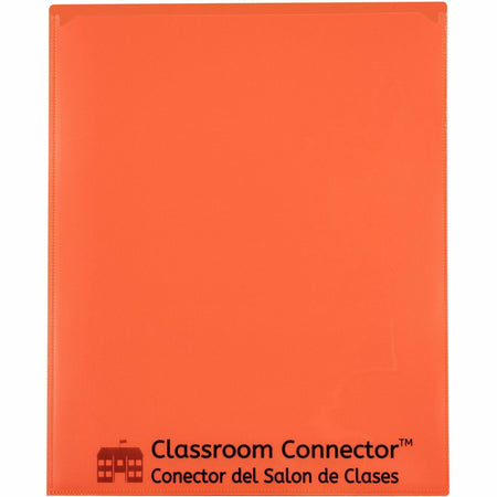 C-Line Classroom Connector Letter Report Cover - 8 1/2" x 11" - 2 Internal Pocket(s) - Orange - 25 / Box