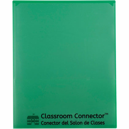 C-Line Classroom Connector Report Cover - 8 1/2’’ x 11’’ - Green - 25/Box - Student Notebooks & Folders