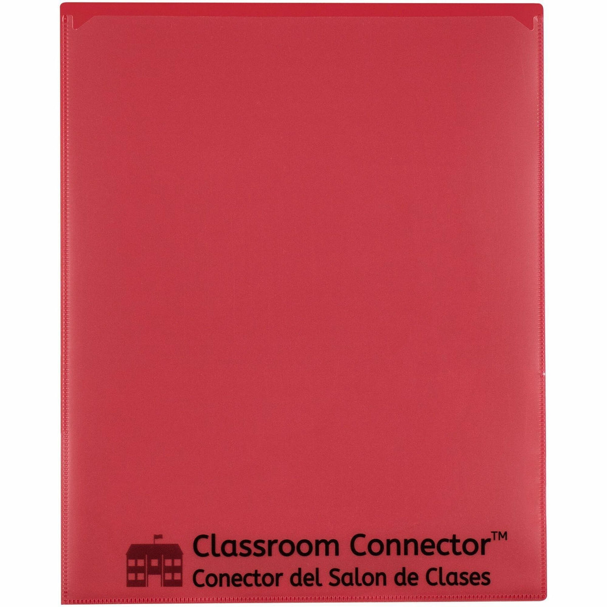 C-Line Classroom Connector Letter Report Cover - 8 1/2" x 11" - 2 Internal Pocket(s) - Red - 25 / Box