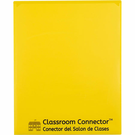 C-Line Classroom Connector Letter Report Cover - 8 1/2" x 11" - 2 Internal Pocket(s) - Yellow - 25 / Box
