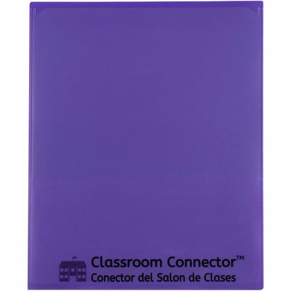 C-Line Classroom Connector Report Cover - Purple - 8 1/2’’ x 11’’ - 25/Box - Student Notebooks & Folders