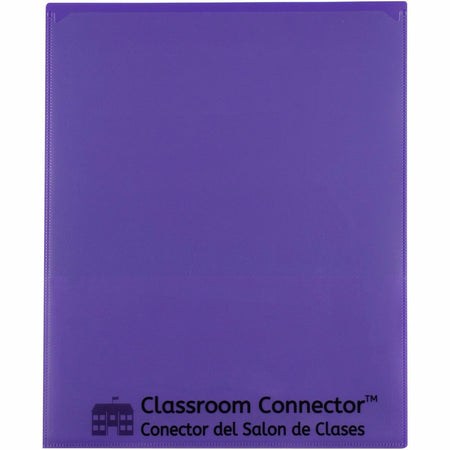 C-Line Classroom Connector Letter Report Cover - 8 1/2" x 11" - 2 Internal Pocket(s) - Purple - 25 / Box