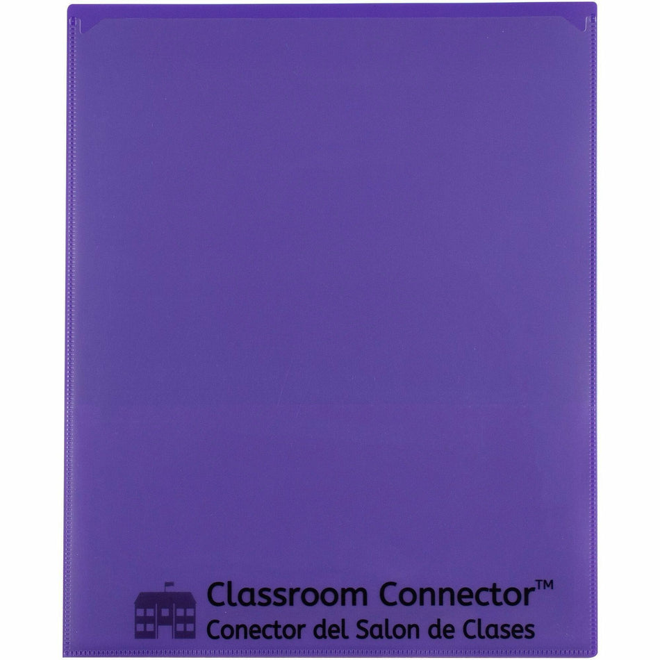 C-Line Classroom Connector Letter Report Cover - 8 1/2" x 11" - 2 Internal Pocket(s) - Purple - 25 / Box