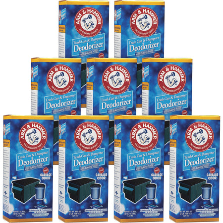 Arm & Hammer Trash Can Deodorizer - Ready-To-Use - 42.60 oz (2.66 lb) - Original Scent - Odor Neutralizer - 9 / Carton