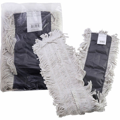 Genuine Joe Disposable Dust Mop Refill - 5" Width x 48" Length - Disposable, 4-ply, Looped Ends, Quick Drying, Fray Resistant, Durable, Absorbent, 4-ply Yarn - Synthetic, Cotton - Natural - 1 Each