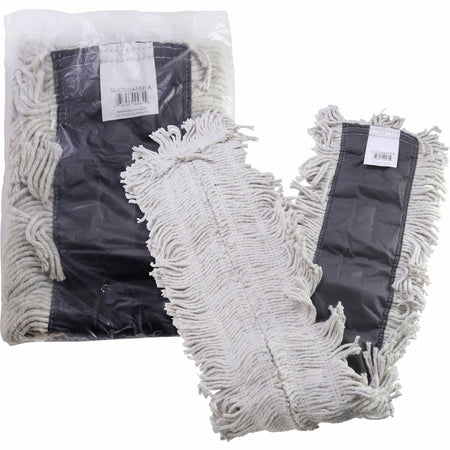 Genuine Joe Disposable Dust Mop Refill - 5" Width x 48" Length - Disposable, 4-ply, Looped Ends, Quick Drying, Fray Resistant, Durable, Absorbent, 4-ply Yarn - Synthetic, Cotton - Natural - 1 Each