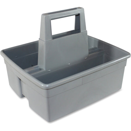 Impact Maids' Basket - 2 Compartment(s) - 10.10" Height x 11.10" Width x 12.90" Length - Handle, Heavy Duty - Gray - Plastic - 1 Each