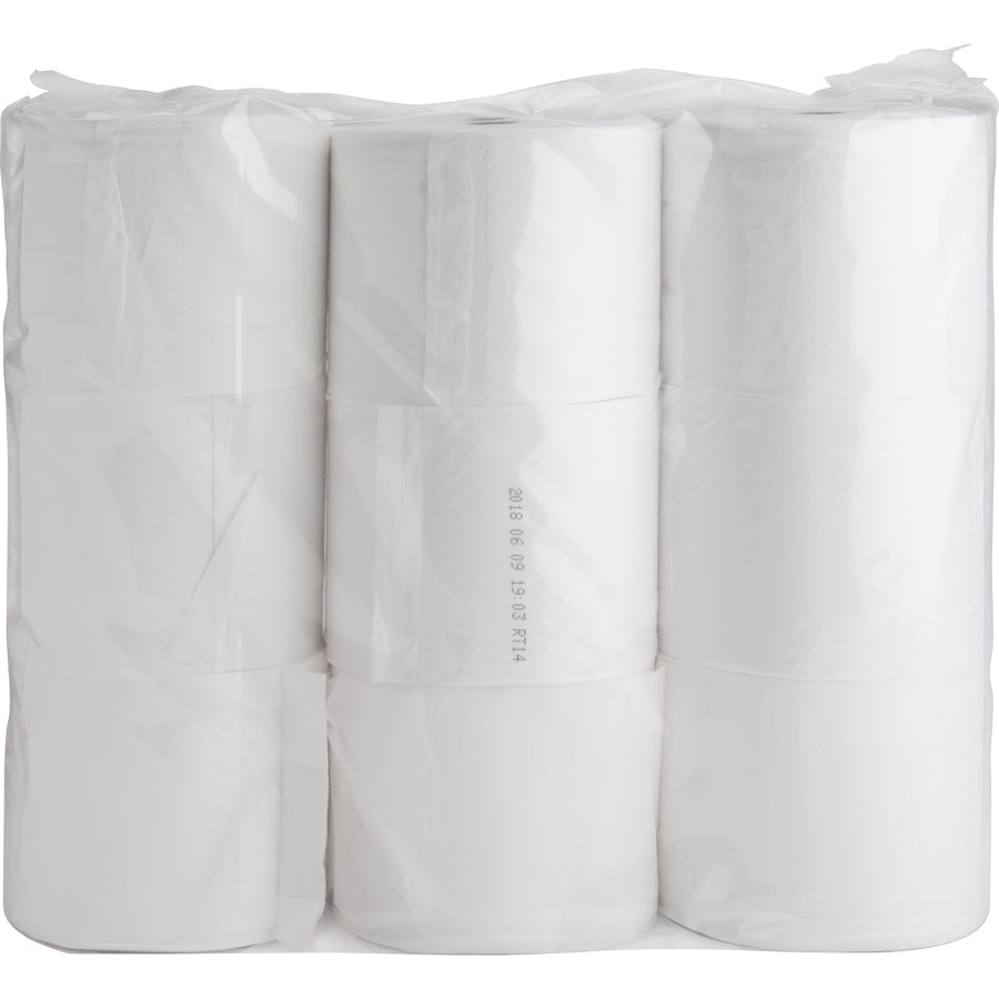 Genuine Joe Solutions Double Capacity Bath Tissue - 2 Ply - 1000 Sheets/Roll - 0.71" Core - White - Virgin Fiber - 36 / Carton
