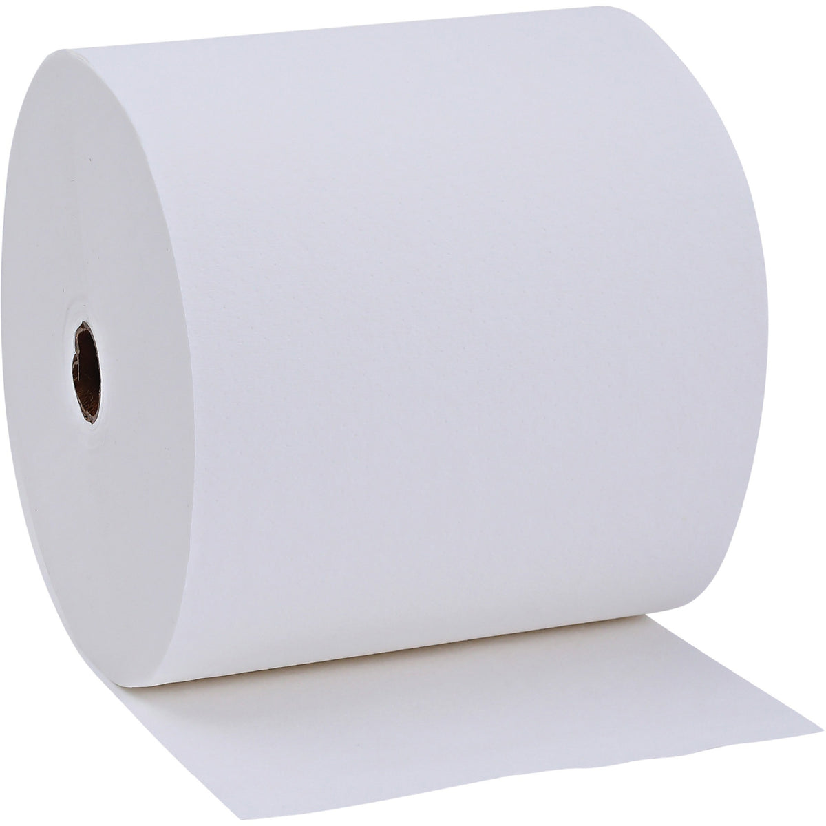 Genuine Joe Solutions 1-ply Hardwound Towels - 1 Ply - 7" Width x 600 ft Length - 0.98" Core - White - Virgin Fiber - 6 / Carton