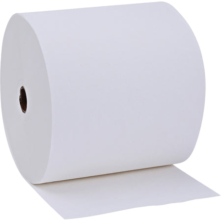 Genuine Joe Solutions 1-ply Hardwound Towels - 1 Ply - 7" Width x 600 ft Length - 0.98" Core - White - Virgin Fiber - 6 / Carton
