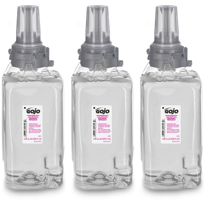 Gojo® Antibacterial Handwash ADX-12 Dispenser Refill - Plum Scent - 1.32 quart - Push Pump Dispenser - Bacteria Remover - Hand, Skin - Moisturizing - Antibacterial - Clear - Rich Lather - 3 / Carton