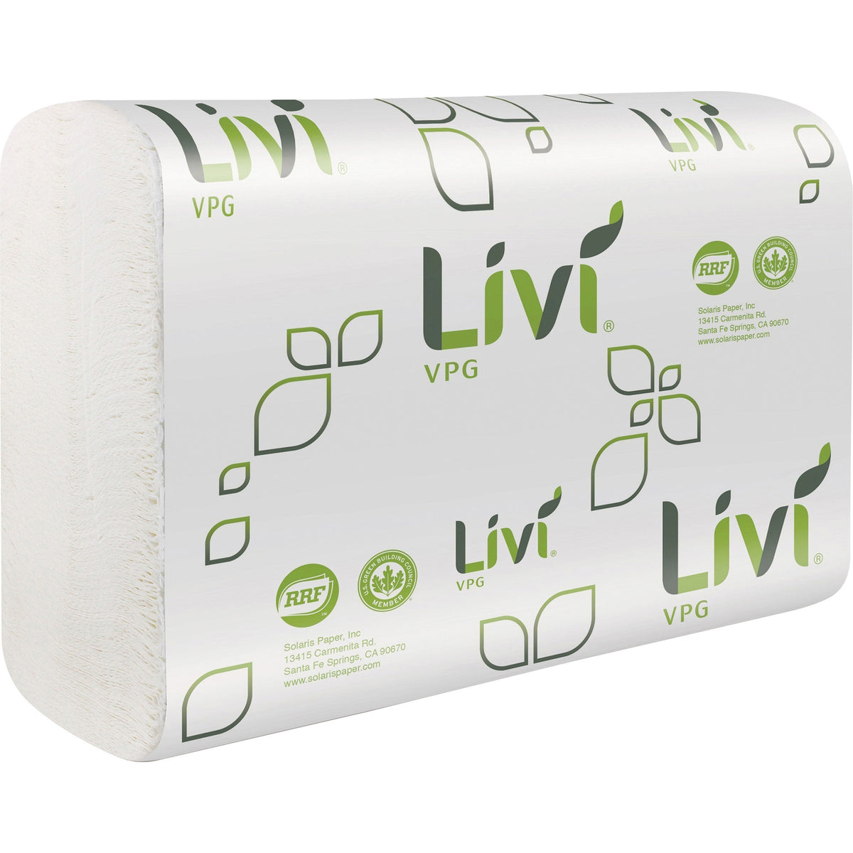 Livi VPG MultiFold Towel - 1 Ply - Multifold - 9.06" Width x 9.45" Length - White - Virgin Fiber, Paper - 250/Pack - 16 / Carton