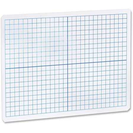 Flipside Grid Side/Plain Side Dry Erase Lap Board - 12" (1 ft) Width x 9" (0.8 ft) Height - White Surface - Rectangle - Portable - 1 Each