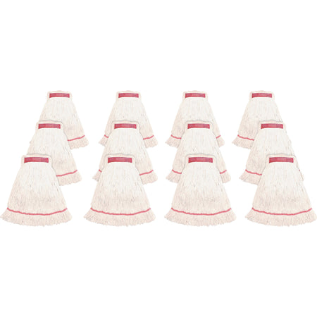 Genuine Joe Narrow Band Large Mophead - Rayon, Cotton - 12 / Carton