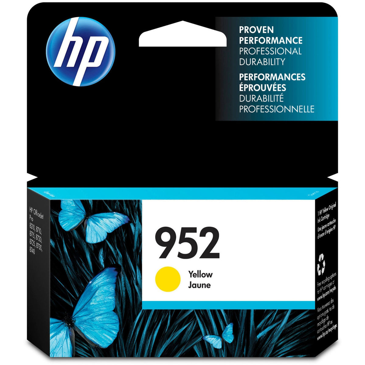 HP 952 Original Inkjet Ink Cartridge - Yellow - 1 Each - 2000