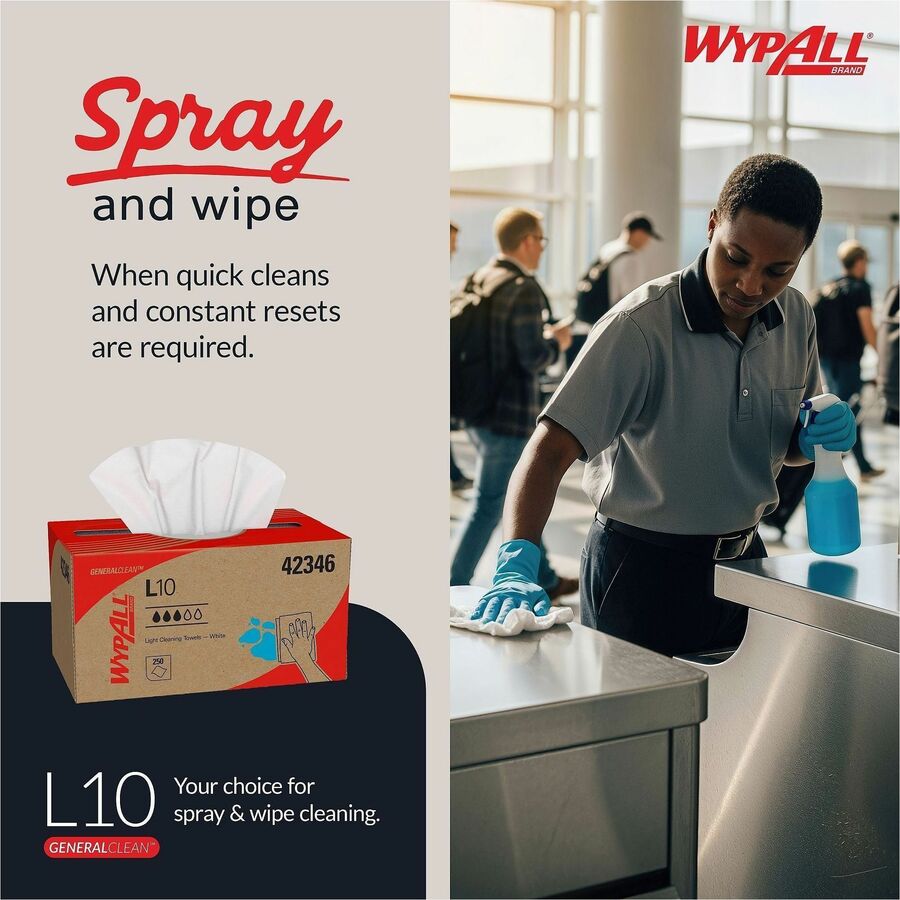 Wypall GeneralClean L10 Light Cleaning Towels - Alternate-Image2