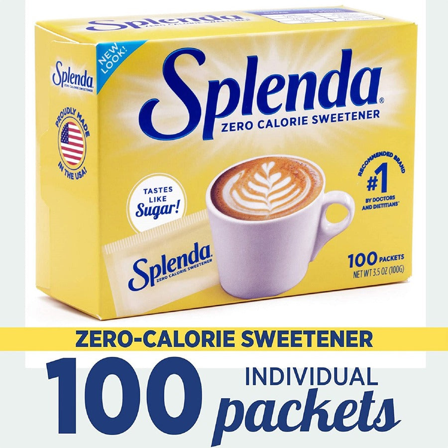 Splenda No Calorie Sweetener Packets - 0.035 oz (1 g) - Artificial Sweetener - 100 / Box