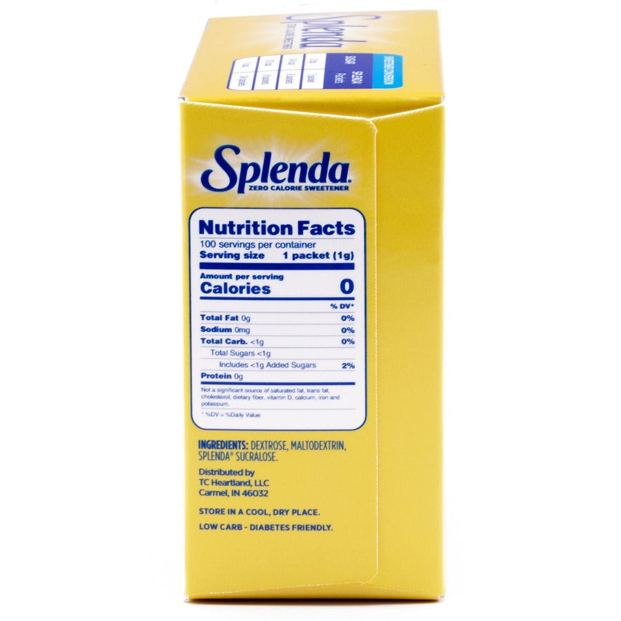 Splenda No Calorie Sweetener Packets - Rear