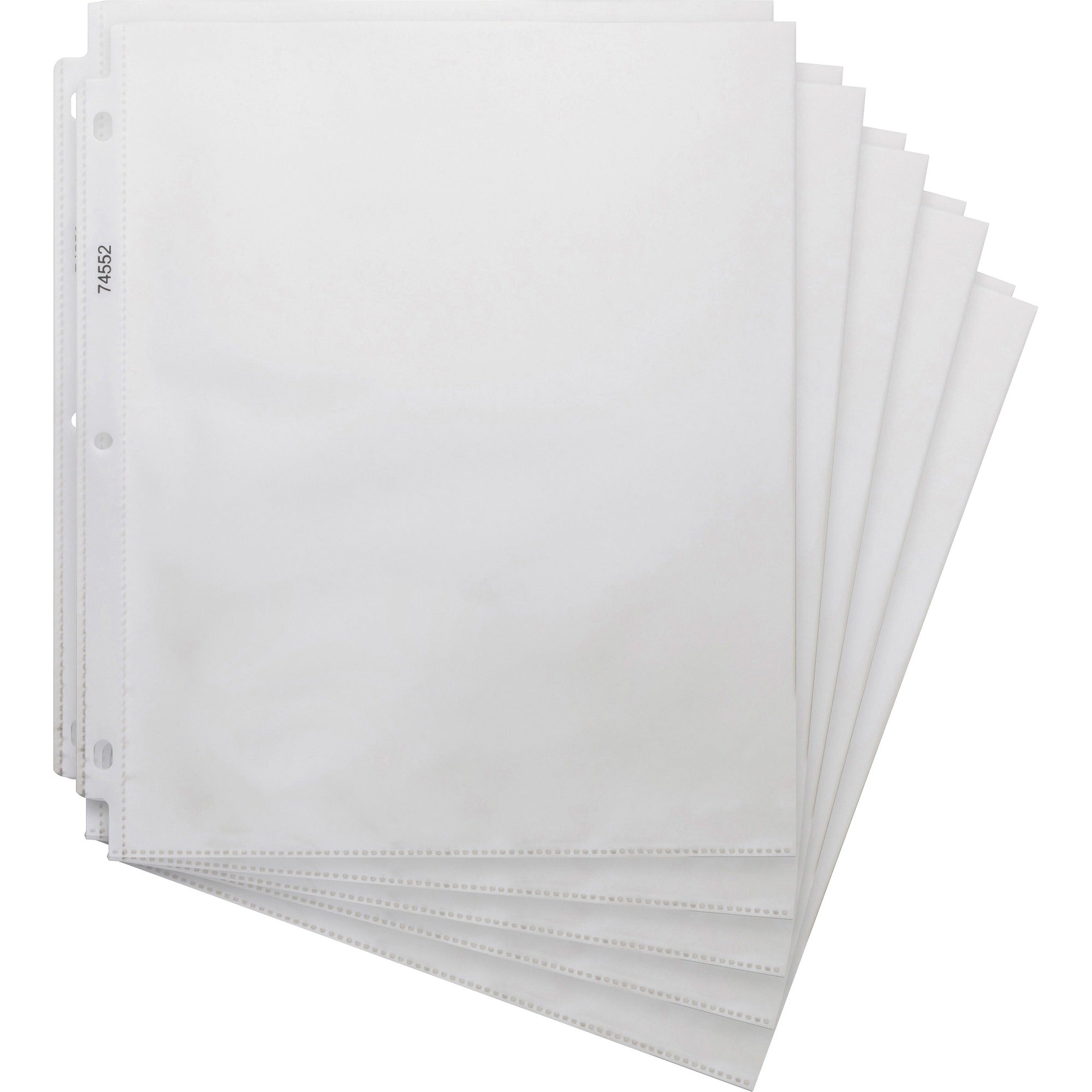 Business Source Heavyweight Sheet Protectors - 3.3 mil Thickness - For Letter 8 1/2" x 11" Sheet - 3 x Holes - Clear - Polypropylene - 200 / Box