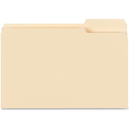 Business Source Legal Recycled File Folders - 8 1/2’’ x 14’’ - Eco-Friendly - 100/Box - Top Tab