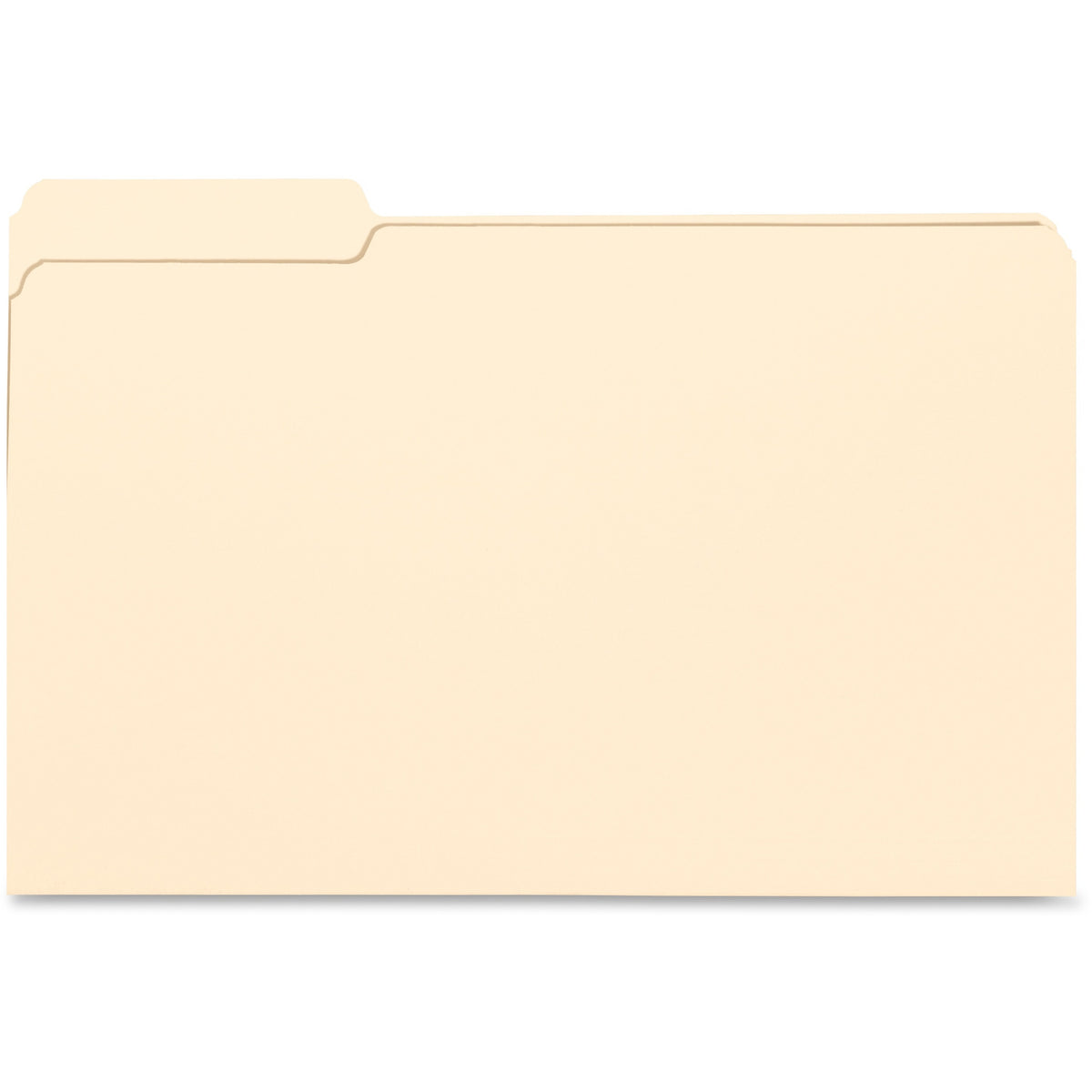 Business Source 1/3 Tab Cut Legal Recycled Top Tab File Folder - 8 1/2" x 14" - 3/4" Expansion - 11 pt. - Manila - 10% Recycled - 100 / Box
