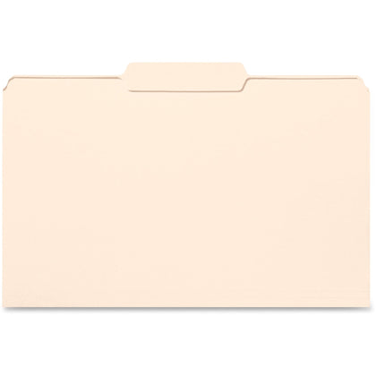 Business Source Legal Recycled File Folders - 8 1/2’’ x 14’’ - Eco-Friendly - 100/Box - Top Tab