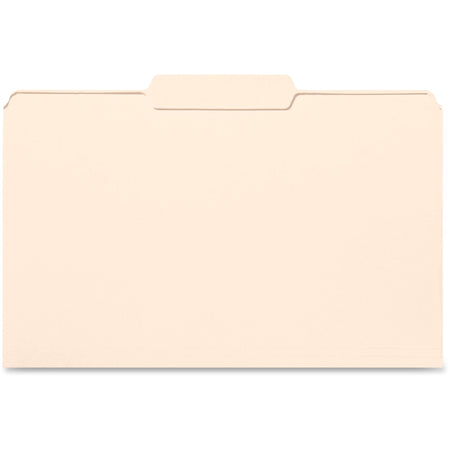 Business Source 1/3 Tab Cut Legal Recycled Top Tab File Folder - 8 1/2" x 14" - 3/4" Expansion - 11 pt. - Manila - 10% Recycled - 100 / Box