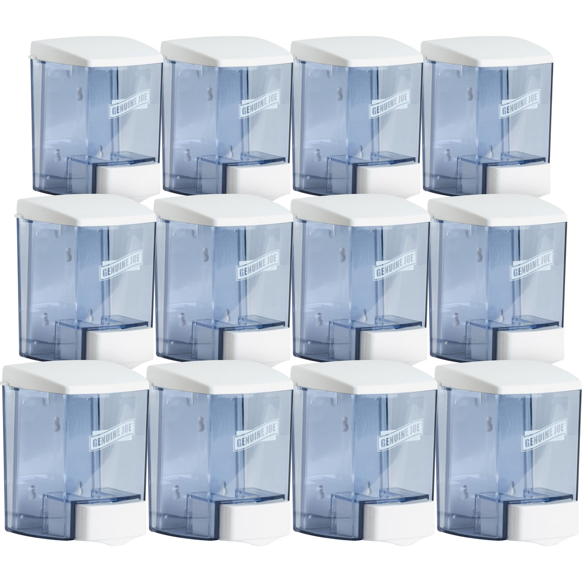 Genuine Joe Soap Dispenser: Manual 30 oz Capacity - 12/Carton - Skin Care Dispensers & Refills