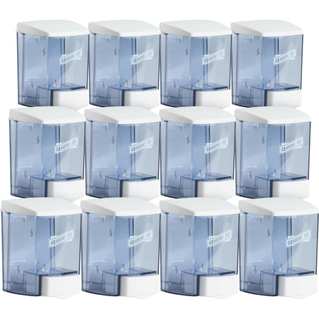 Genuine Joe Soap Dispenser: Manual 30 oz Capacity - 12/Carton - Skin Care Dispensers & Refills
