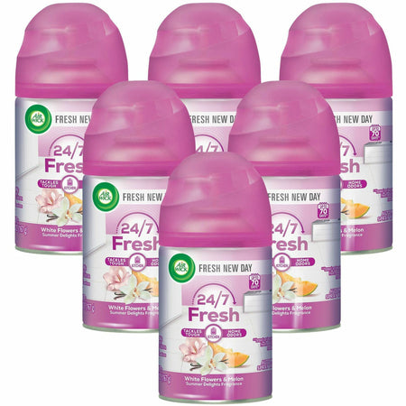 Air Wick Freshmatic Life Scents Refill - Spray - 5.9 fl oz (0.2 quart) - Summer Delights - 60 Day - Wall Mountable, Long Lasting - 6 / Carton