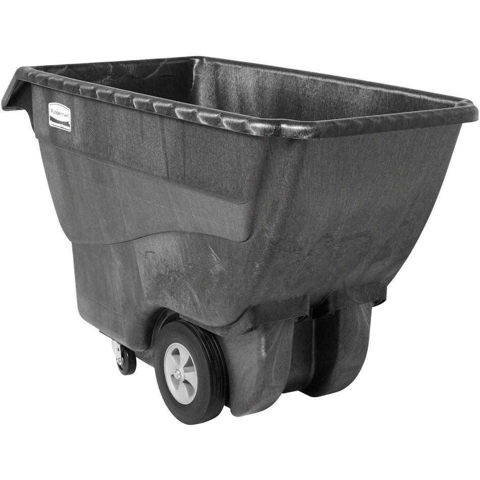 Rubbermaid Commercial Structural Foam Standard Tilt Truck - 1000 lb Capacity - Structofoam - 30.20" Width x 64.50" Depth x 38" Height - Black - 1 Each