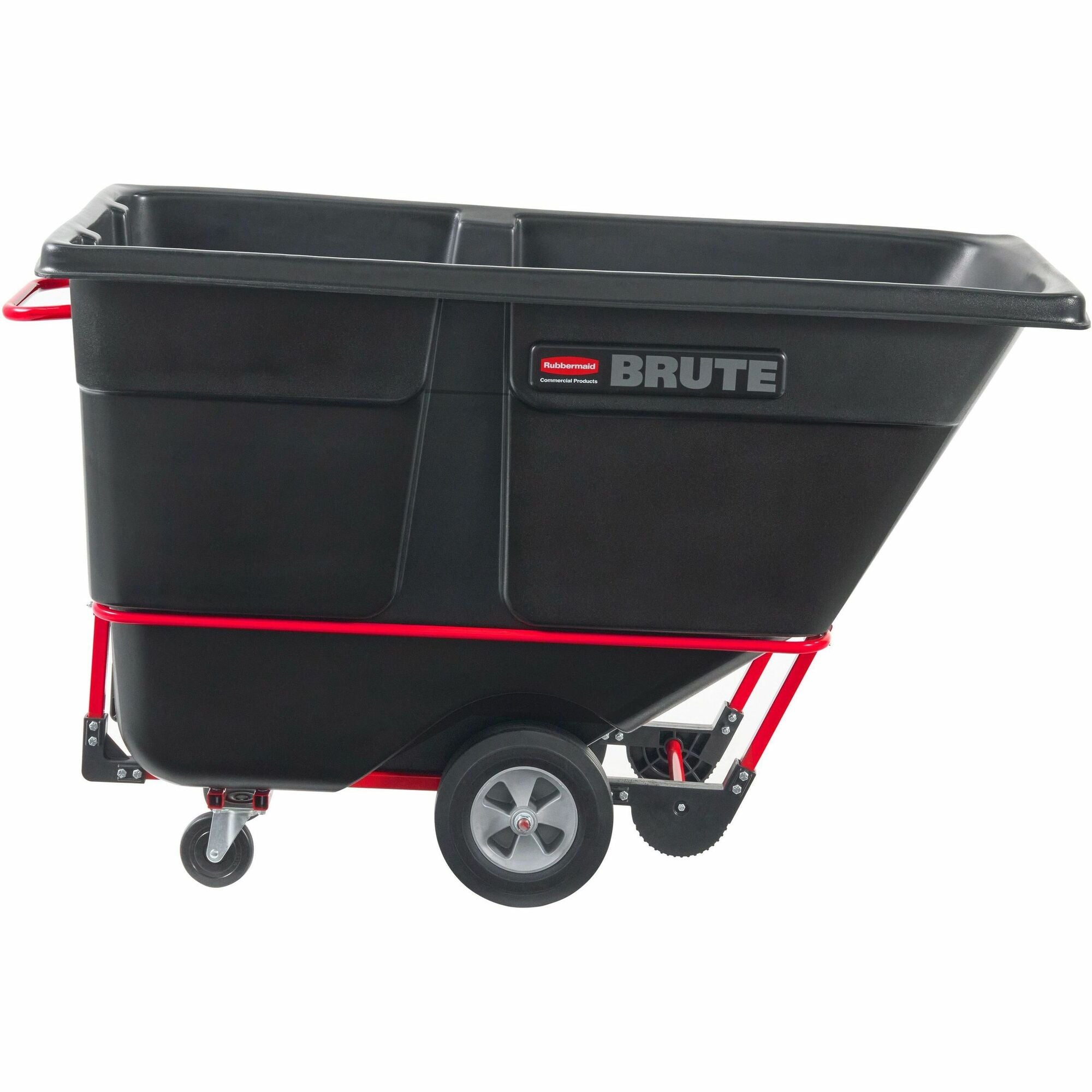 Rubbermaid Commercial 1250 lb Capacity Standard Duty Tilt Truck - 1250 lb Capacity - 33.50" Width x 72.20" Depth x 43.80" Height - Black - 1 Each