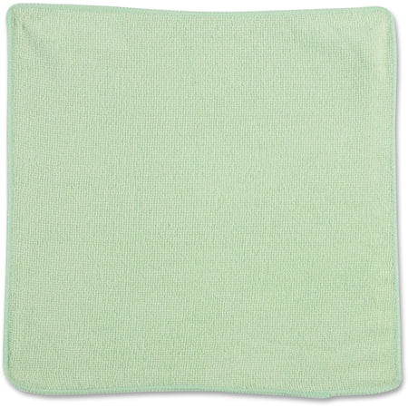 Rubbermaid Commercial 16" Light Commercial MF Cloths - 16" Length x 16" Width - Reusable, Launderable, Bleach-safe - Green - 24 / Pack