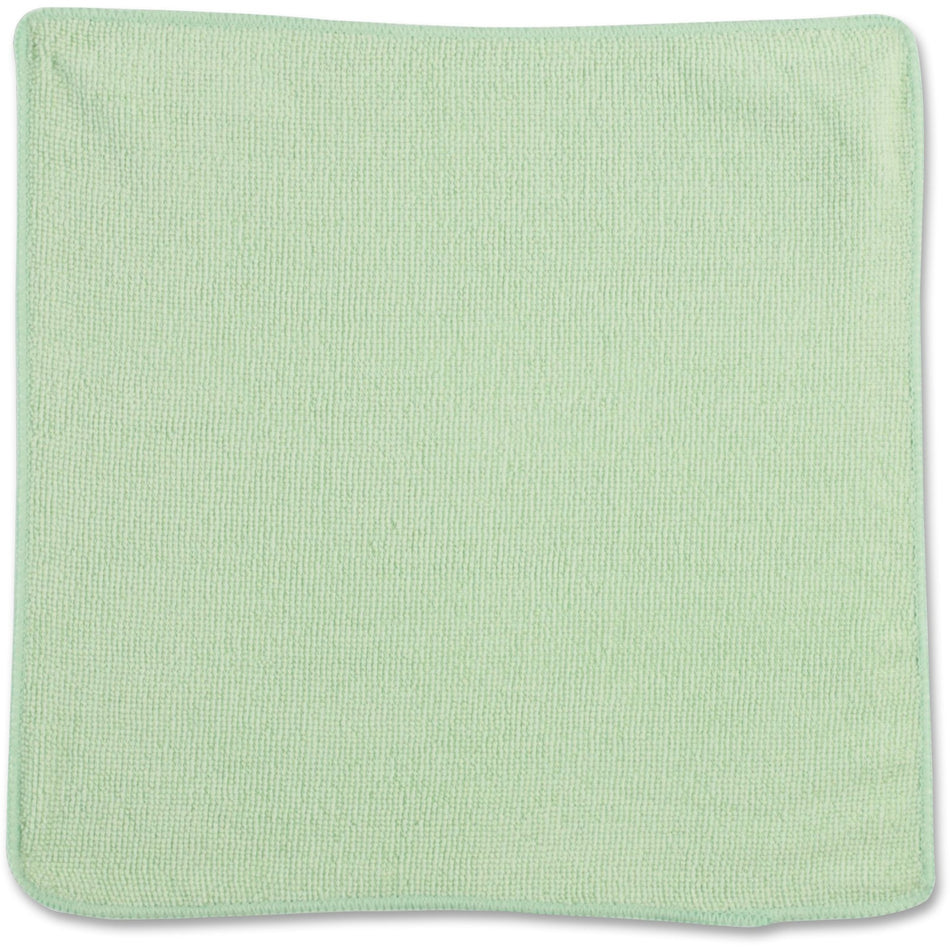 Rubbermaid Commercial 16" Light Commercial MF Cloths - 16" Length x 16" Width - Reusable, Launderable, Bleach-safe - Green - 24 / Pack