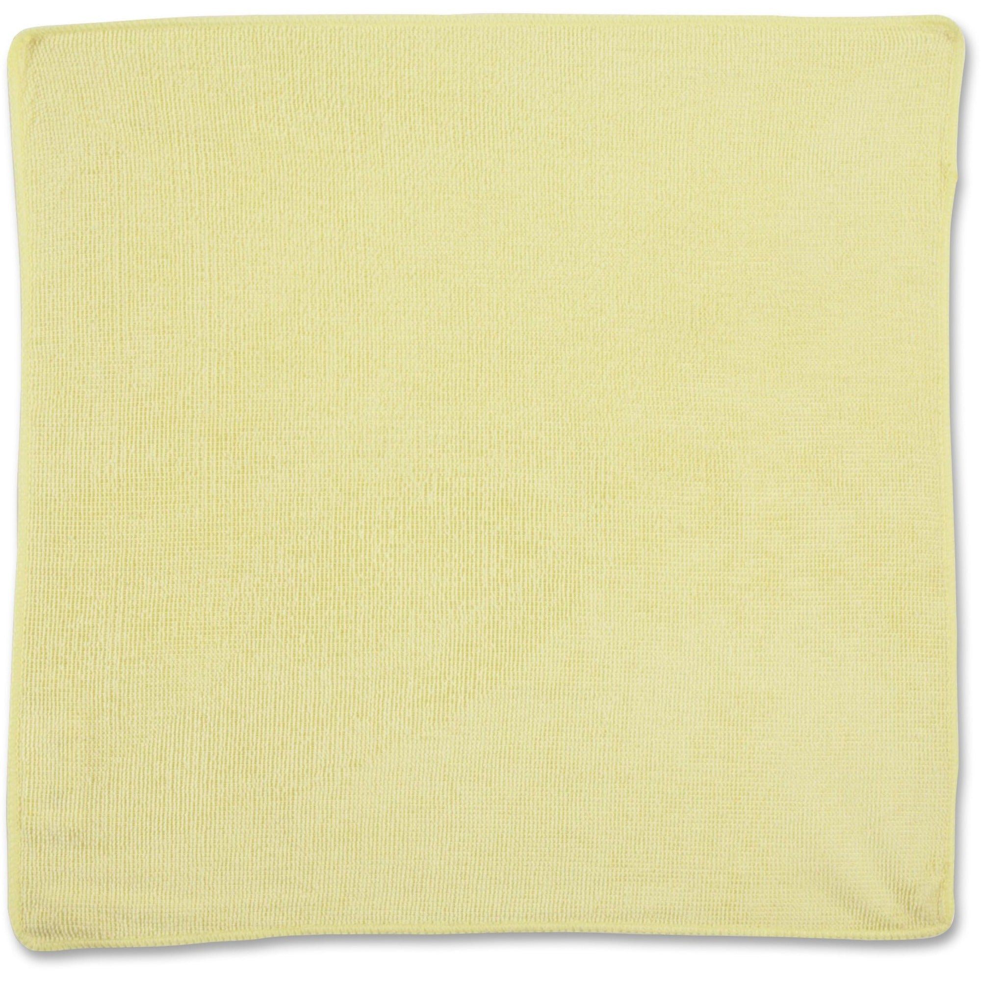 Rubbermaid Commercial 16x16 Light Commercial MF Cloth Yellow - For Commercial - 16" Length x 16" Width - Recommended For: Germs Remover, Microbe Remover - Bleach-safe, Chemical Resistant, Reusable - Yellow - 24 / Pack