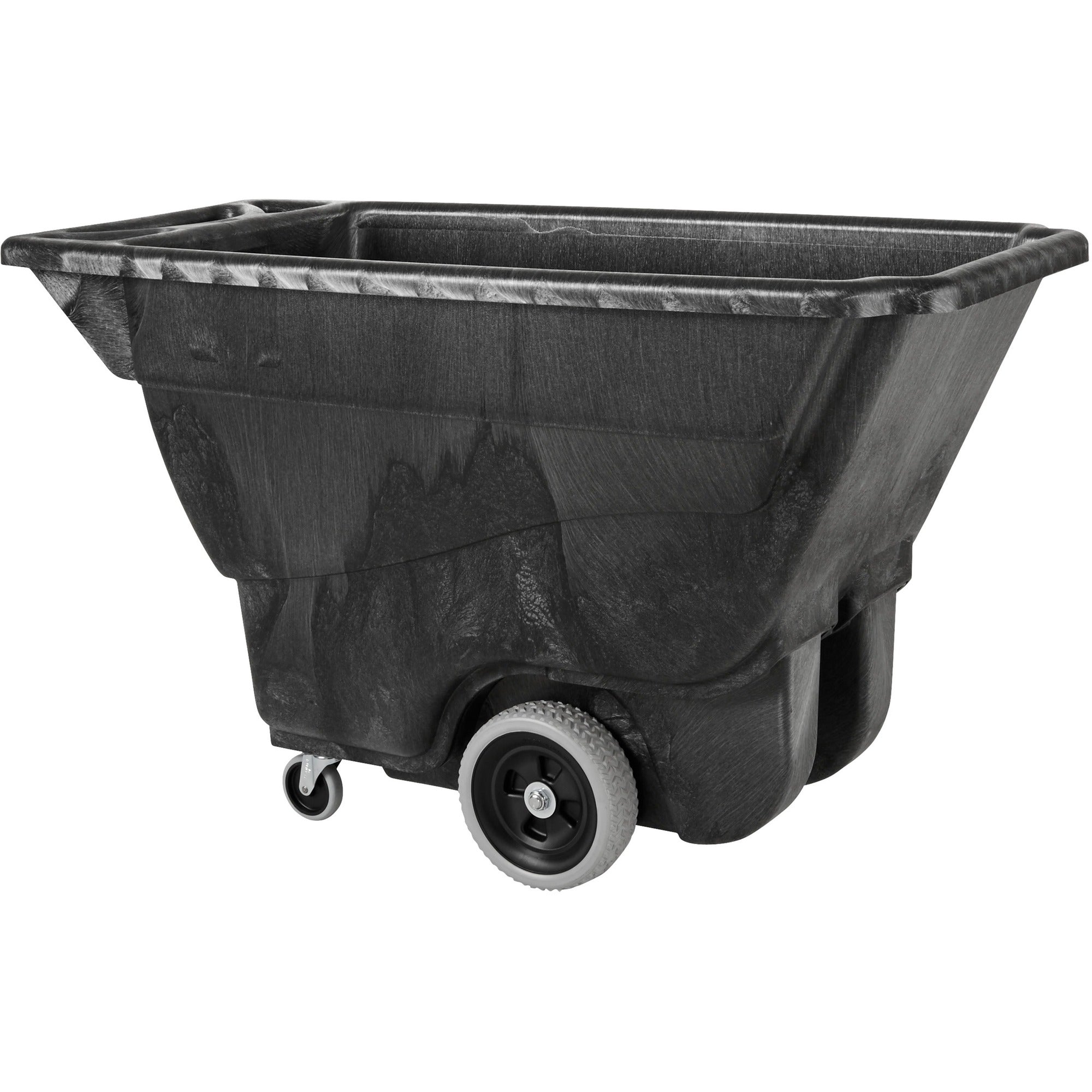 Rubbermaid Commercial Utility Duty Tilt Truck - 450 lb Capacity - Structofoam - 26" Width x 53" Depth x 33" Height - Black - 1 Each