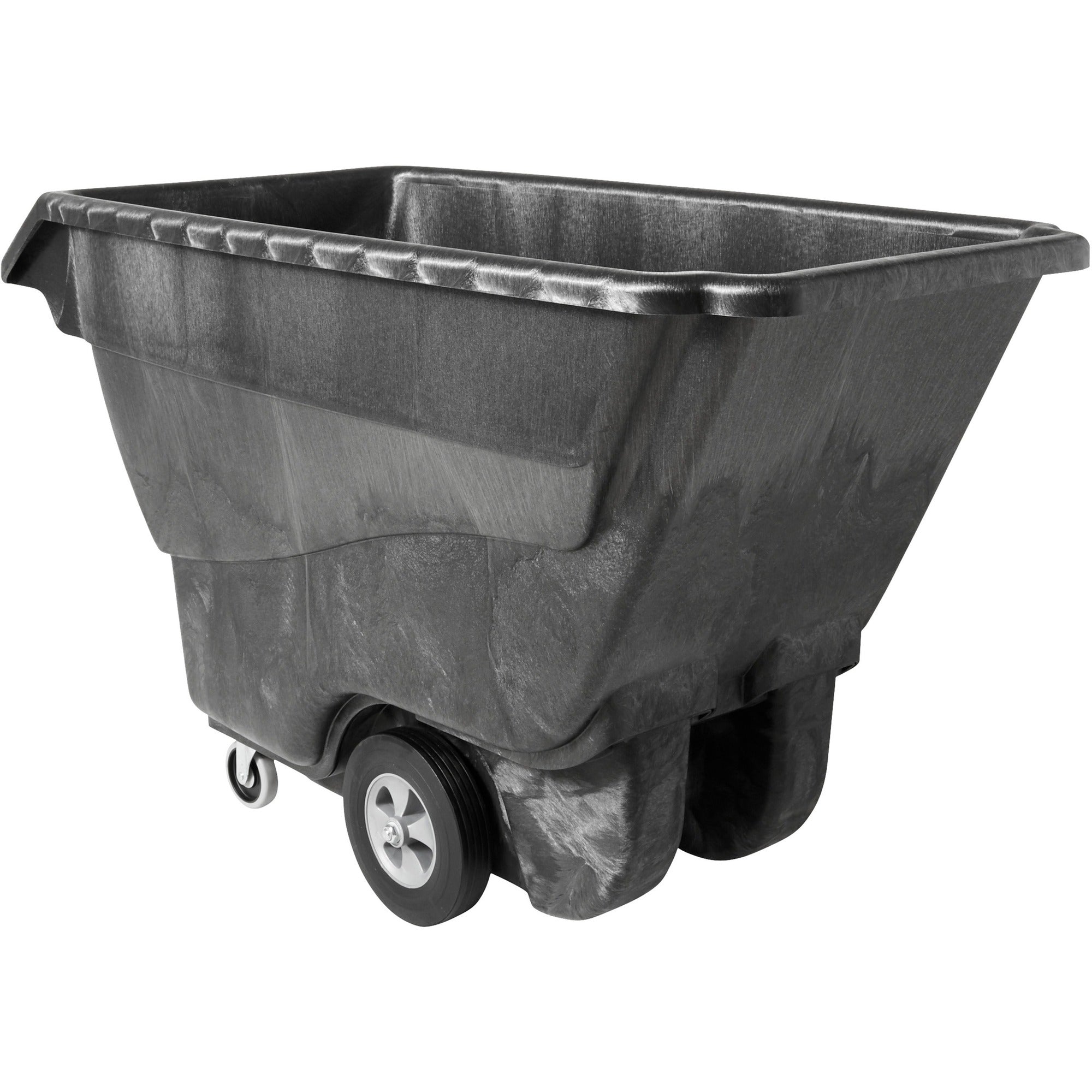 Rubbermaid Commercial Standard Duty Utility Truck - 1250 lb Capacity - Structofoam - 33" Width x 72" Depth x 43" Height - Black - 1 Each
