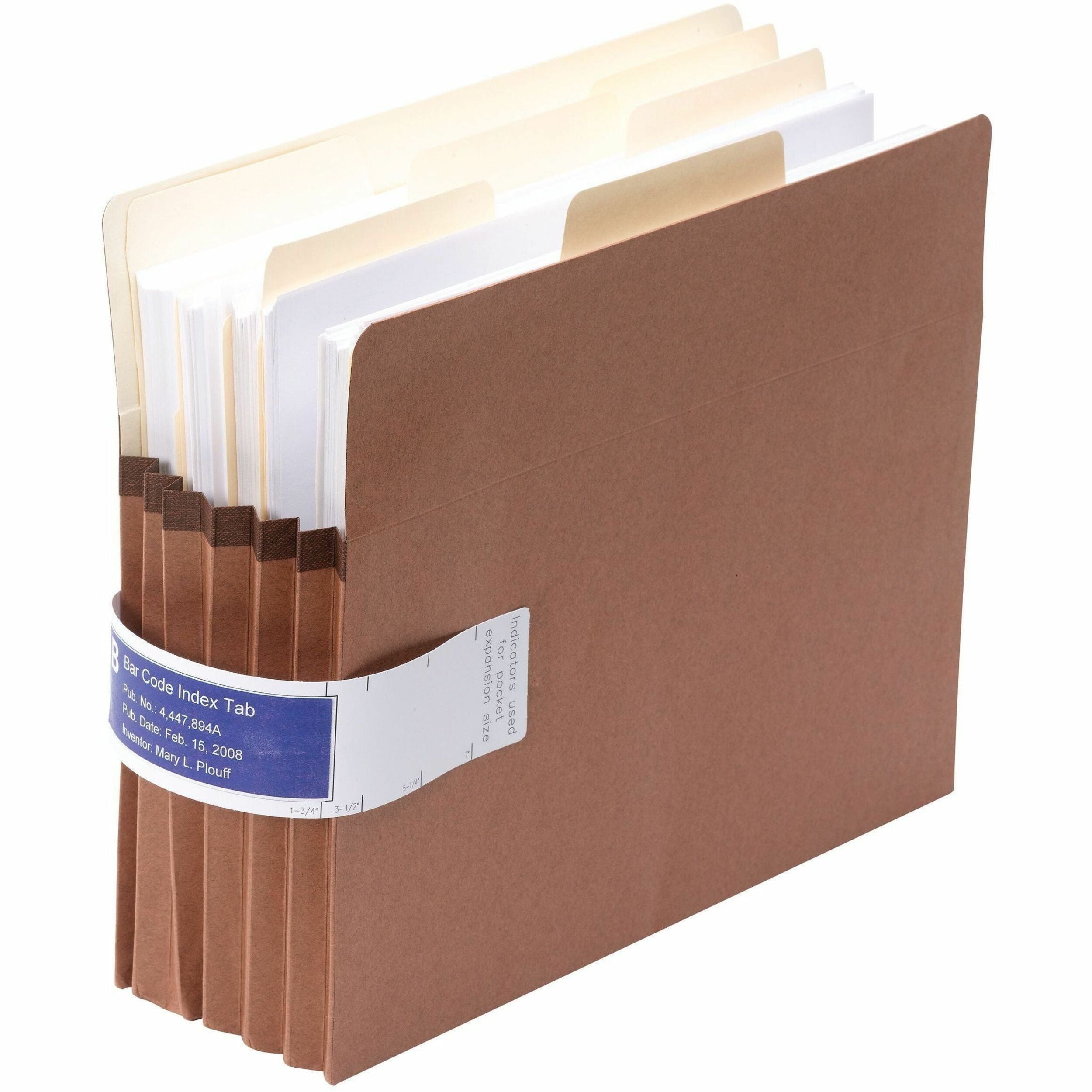 Smead Viewables Pocket Label Pulls - x 1 5/8" Width x 10 1/8" Length - Rectangle - White - Paper, Poly - Laminated - 45 / Pack