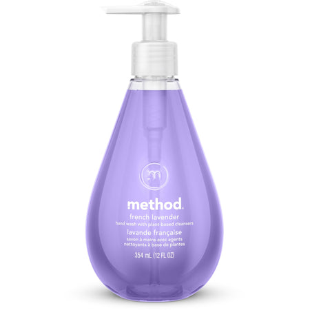 Method Gel Hand Soap - French Lavender Scent - 12 fl oz - Pump Bottle Dispenser - Bacteria Remover - Hand - Moisturizing - Antibacterial - Lavender - Non-toxic, Triclosan-free, pH Balanced, Anti-irritant - 6 / Carton
