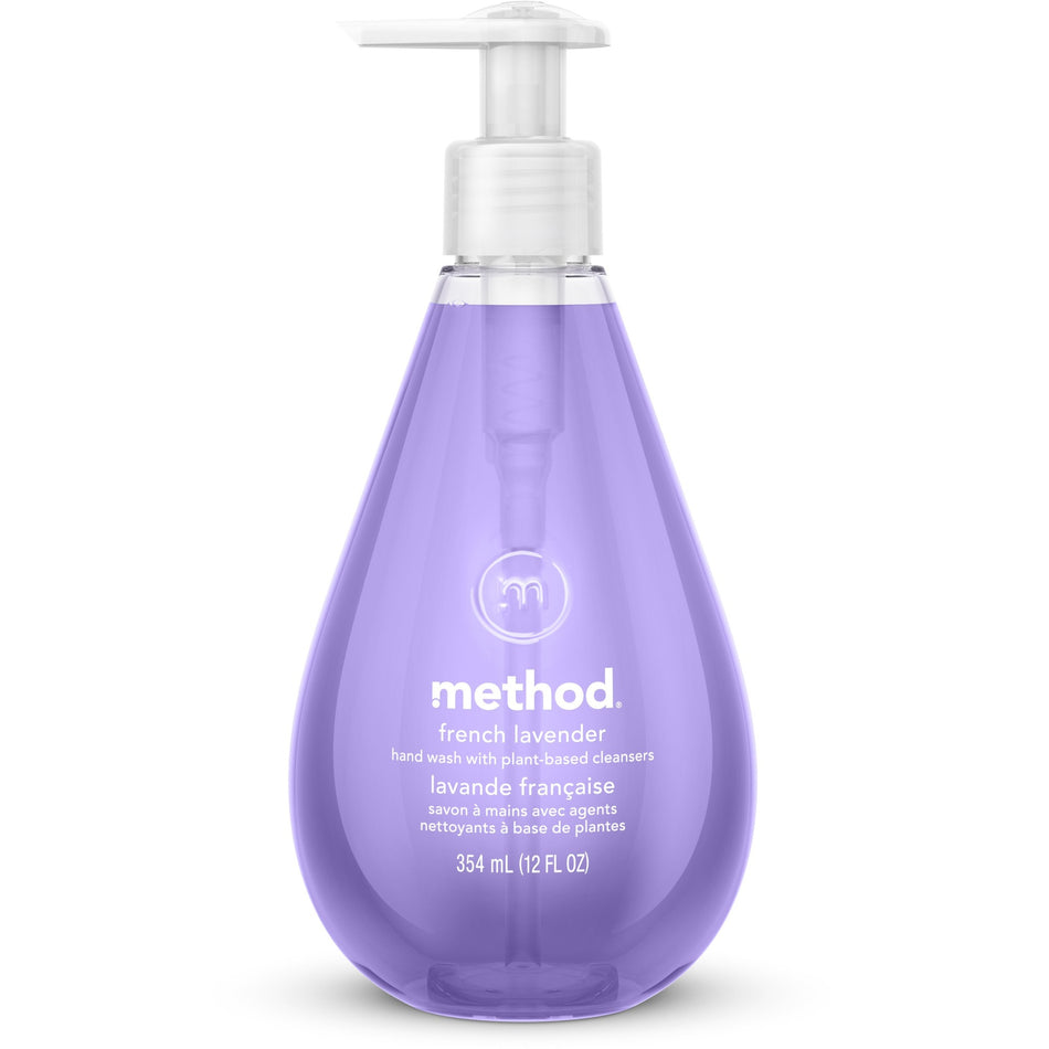 Method Gel Hand Soap - French Lavender Scent - 12 fl oz - Pump Bottle Dispenser - Bacteria Remover - Hand - Moisturizing - Antibacterial - Lavender - Non-toxic, Triclosan-free, pH Balanced, Anti-irritant - 6 / Carton