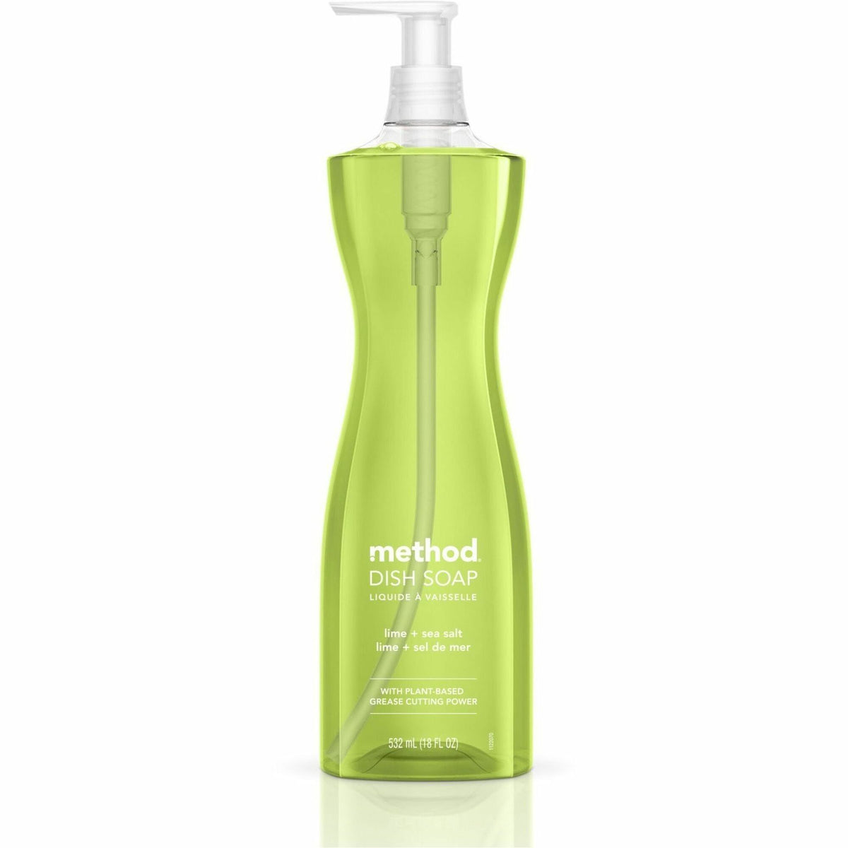 Method Dish Soap - 18 fl oz (0.6 quart) - Lime + Seasalt Scent - Light Willow Green - 6 / Carton