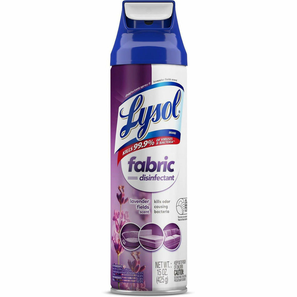 Lysol Fabric Disinfectant Spray - 15 fl oz (0.5 quart) - Lavender Fields Scent - Virucidal, Soft, Deodorize - Clear - 1 Each
