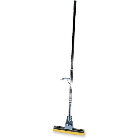 Rubbermaid Commercial 12" Head Steel Sponge Mop - 12" Width Cellulose Head Steel Handle - Refillable - Bronze - 6 / Carton