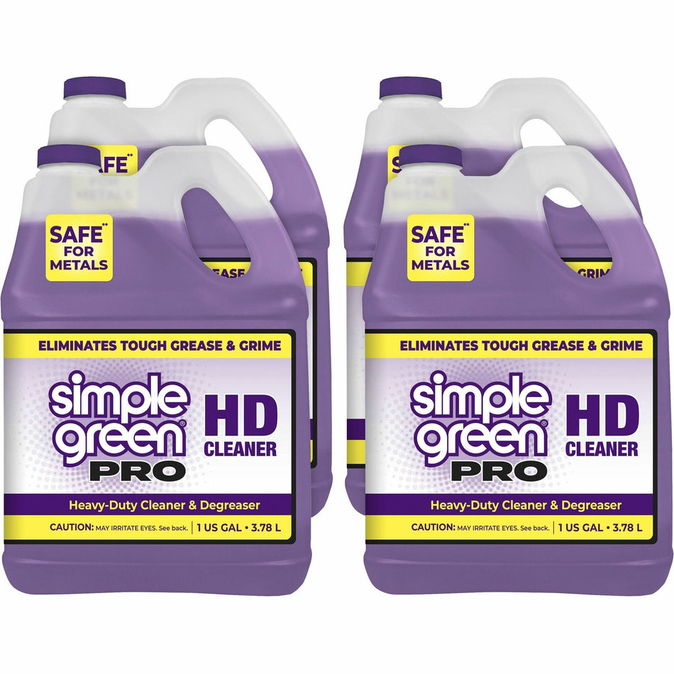 Simple Green Pro HD All-In-One Heavy-Duty Cleaner - For Multipurpose - Concentrate - Liquid - 128 fl oz (4 quart) - Heavy Duty, Non-corrosive, Fragrance-free - Purple - 4 / Carton