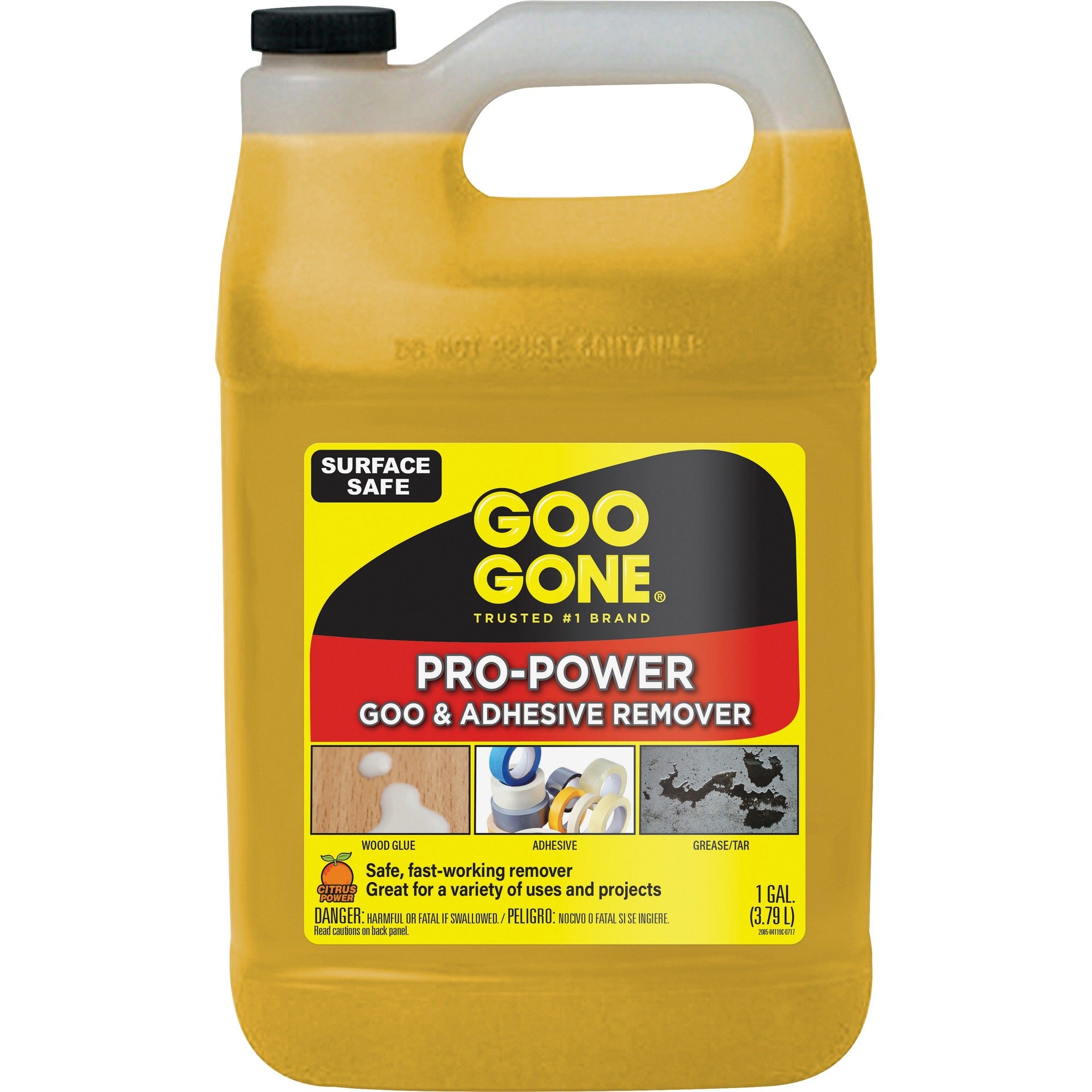 Goo Gone 1-Gallon Pro-Power Goo Remover - 128 fl oz (4 quart) - Citrus Scent - Fast Acting - Orange - 1 Each