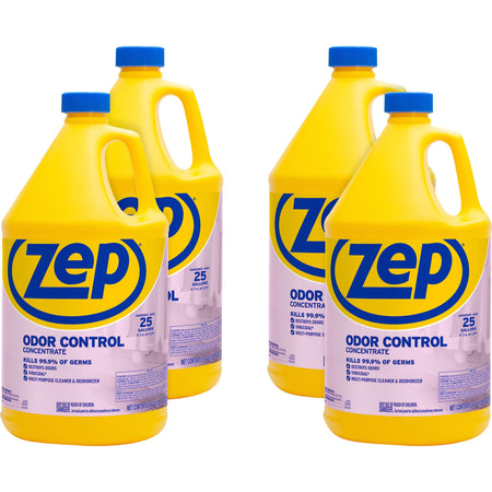 Zep Odor Control Concentrate - Concentrate - 128 fl oz (4 quart) - Fresh Scent - Disinfectant - Blue Bottle - 4 / Carton