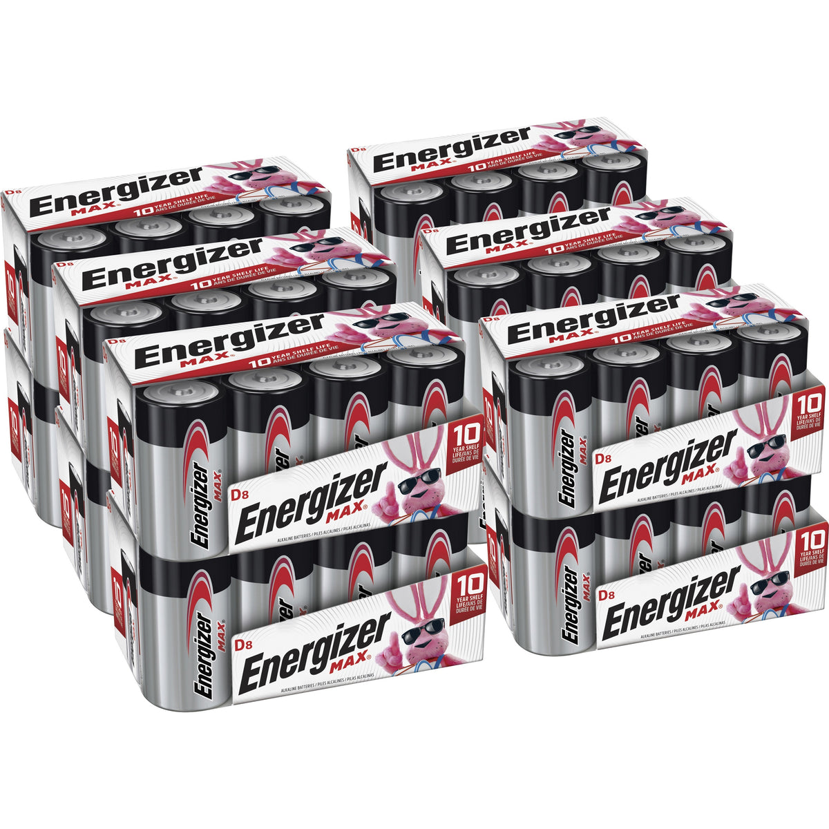 Energizer MAX Alkaline D Battery 8-Packs - For Multipurpose - D - 8/Pack - 12 / Carton