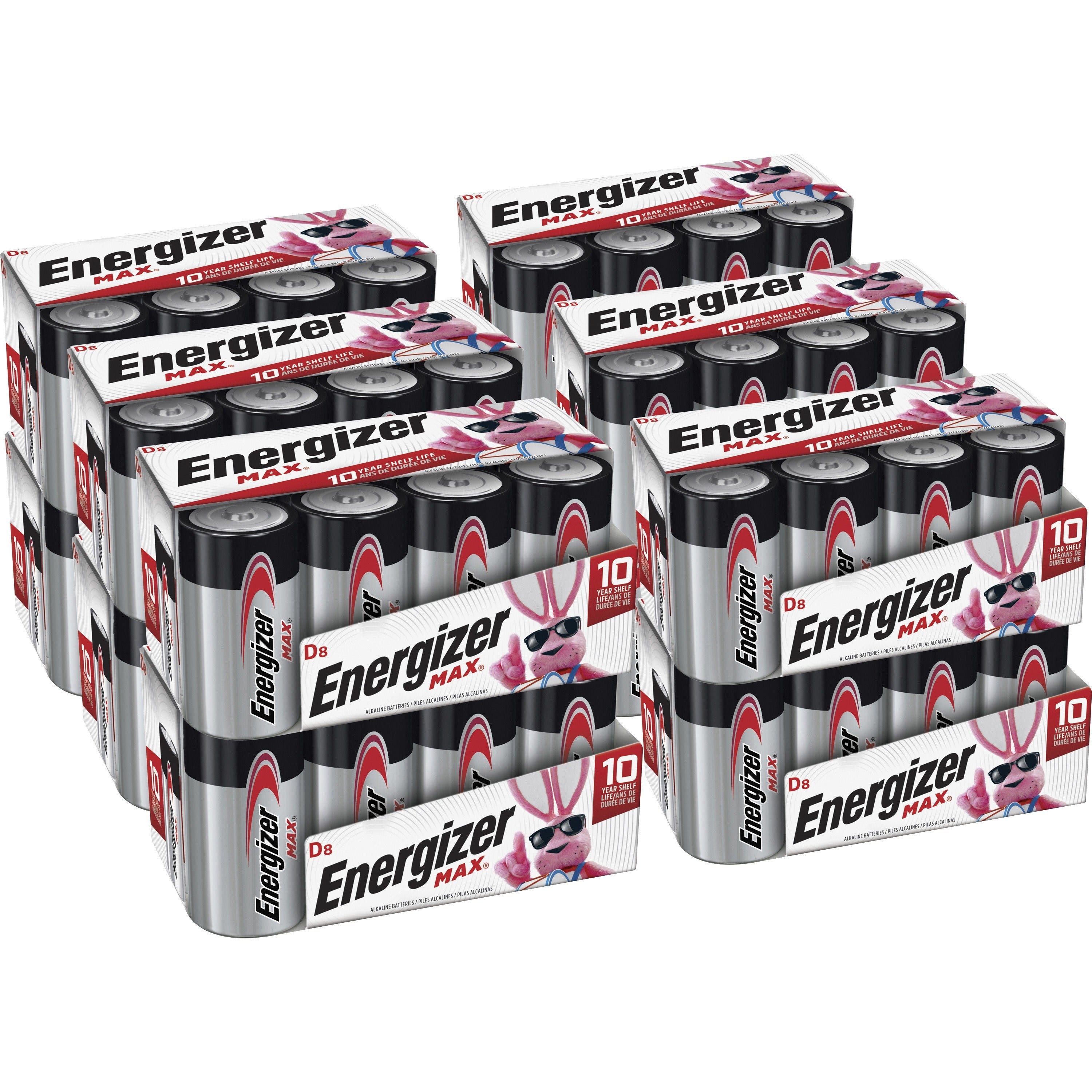 Energizer MAX Alkaline D Battery 8-Packs - For Multipurpose - D - 8/Pack - 12 / Carton