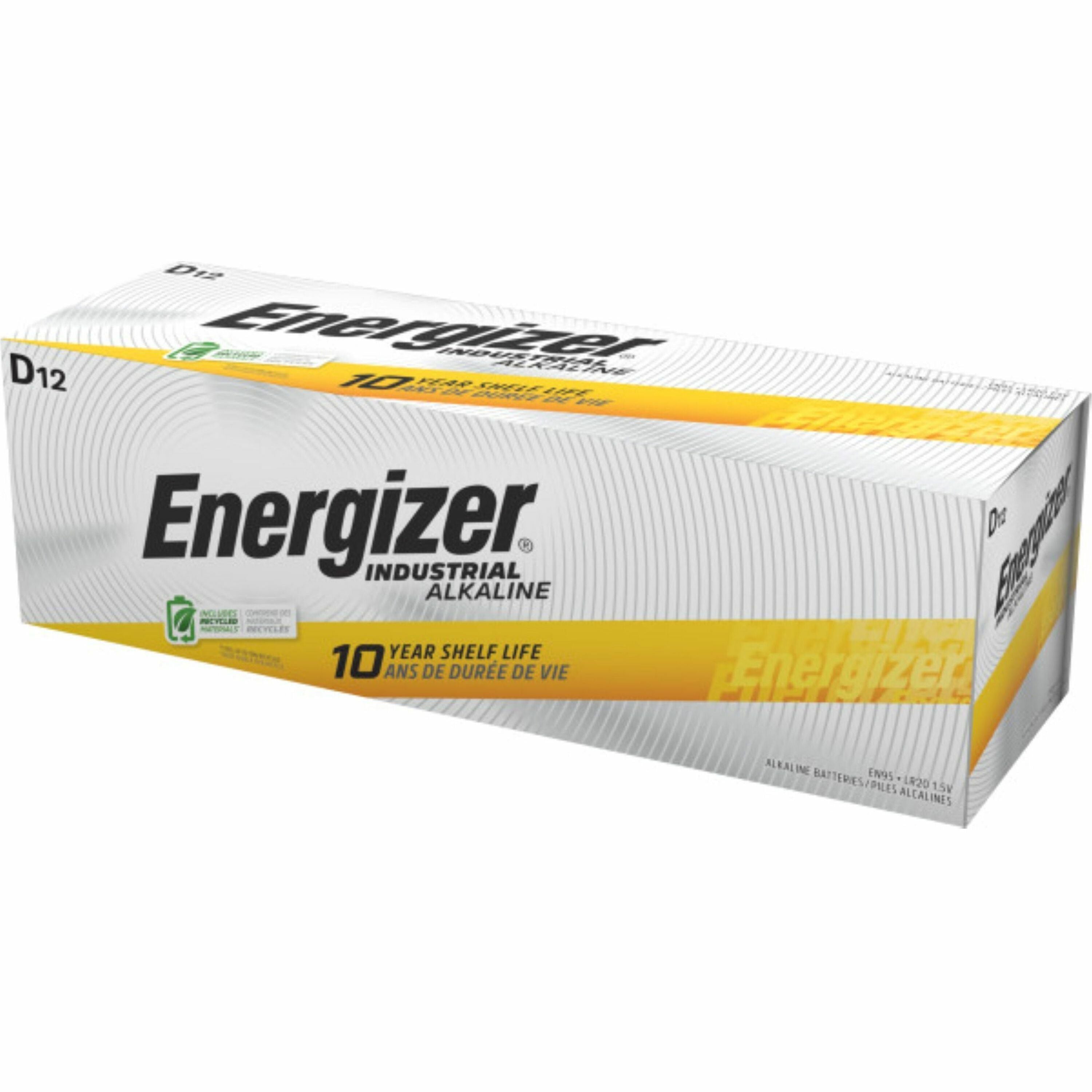 Energizer Industrial Alkaline D Battery Boxes of 12 - For Multipurpose - D - 2050 mAh - 12/Box - 6 / Carton