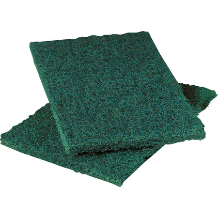 Scotch-Brite Heavy-Duty Scouring Pad - 9" Height x 6" Width - 1 Dozen/Pack - 3 / Carton - Synthetic Fiber, Resin - Green